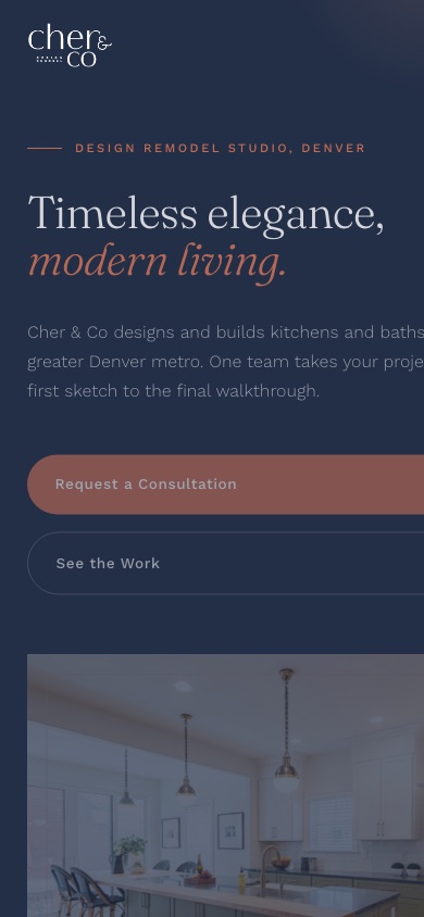 The new homepage on a phone